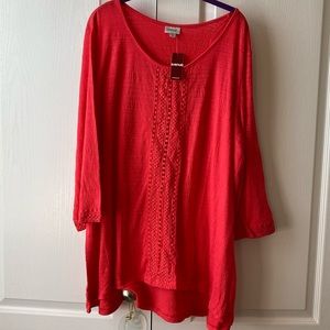 Avenue 3/4 Sleeve Top Size 26/28 NWT